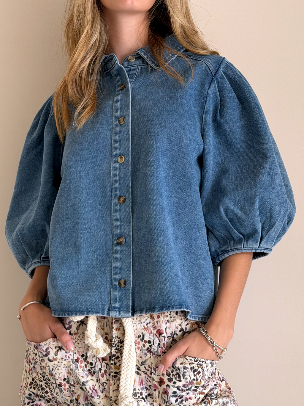 BLUSA DENIM LUNA DE TIERRA