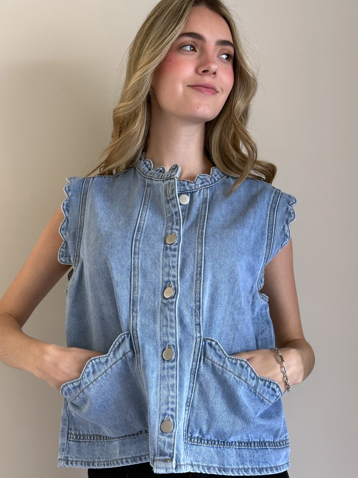BLUSA FLOR DE DENIM
