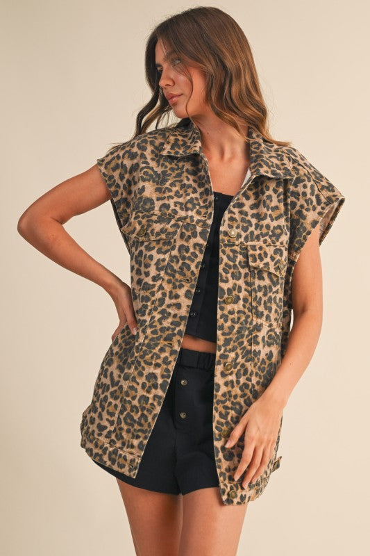 CHALECO OVERSIZE LUNAR ANIMAL PRINT