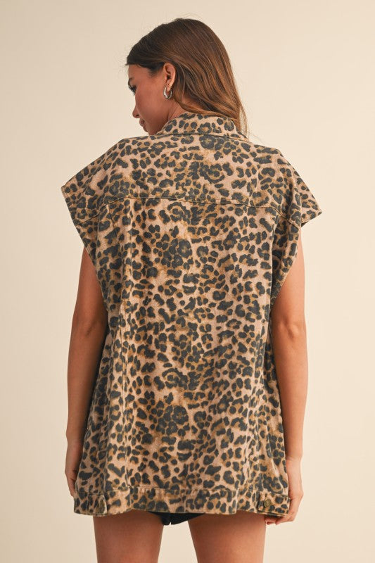 CHALECO OVERSIZE LUNAR ANIMAL PRINT