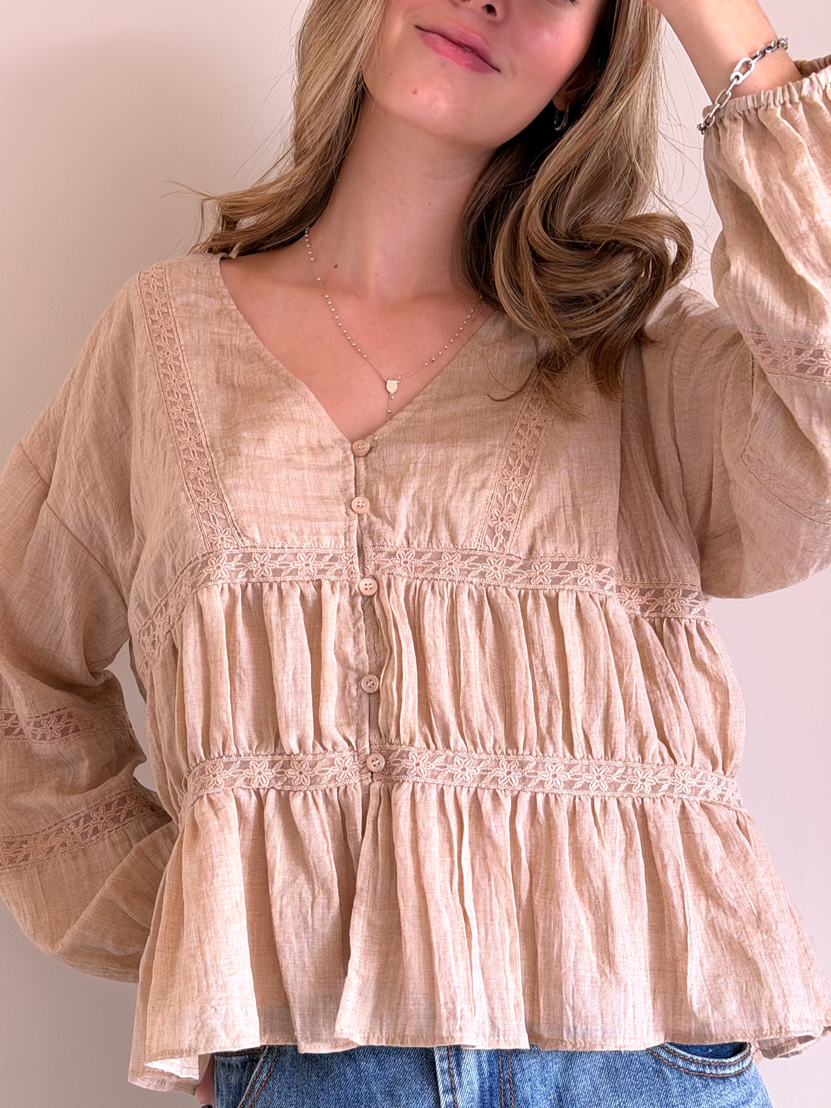BLUSA ENERGÍA CELESTE