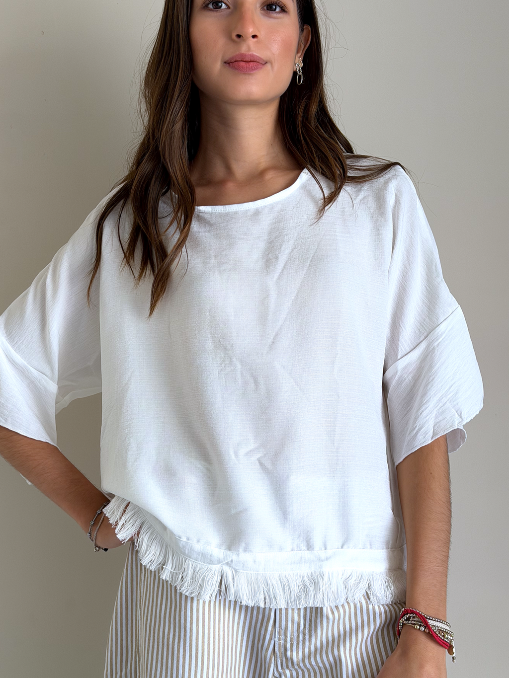 BLUSA MARFIL BLANCO