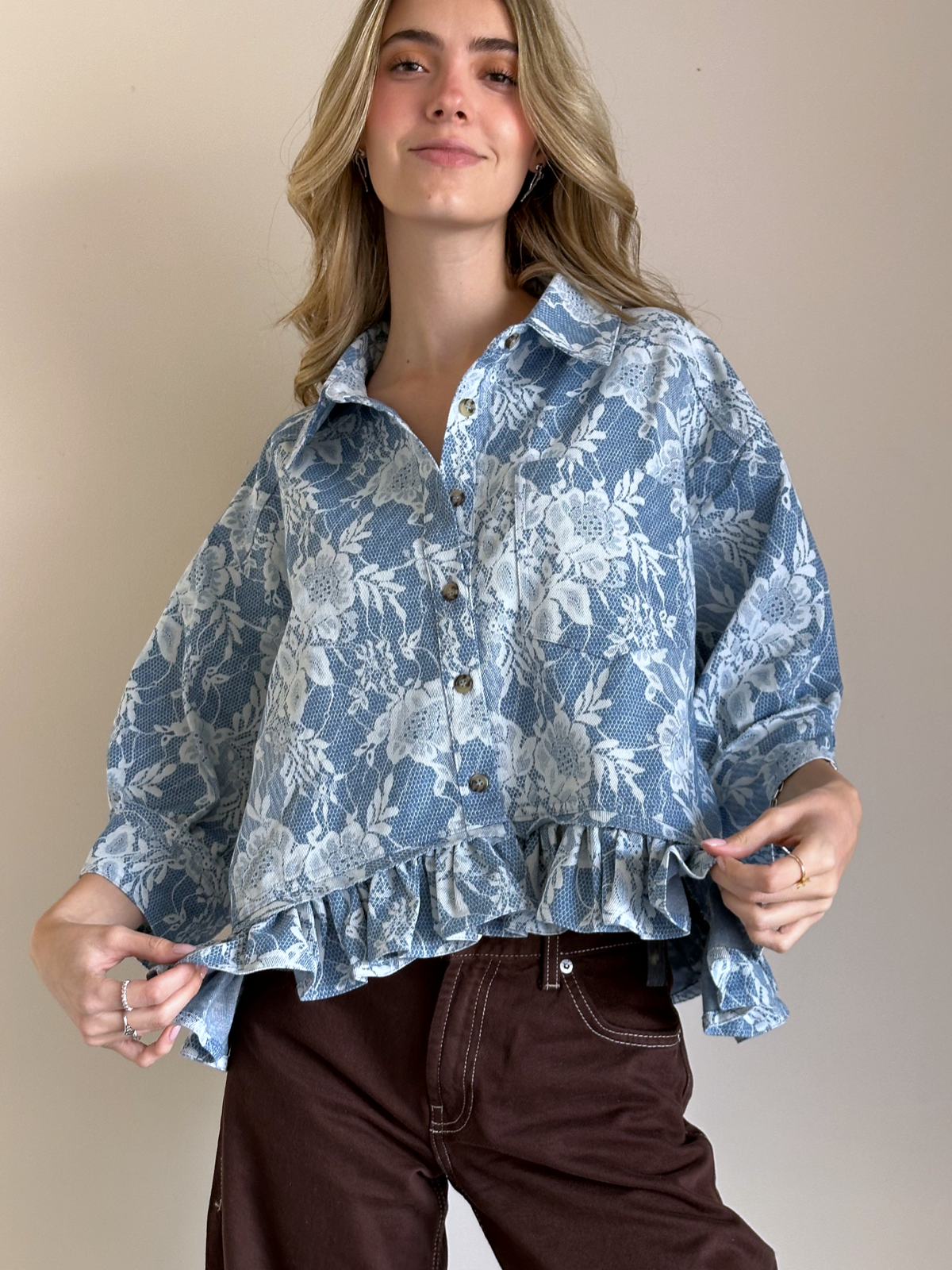 BLUSA FLORES DEL TIEMPO