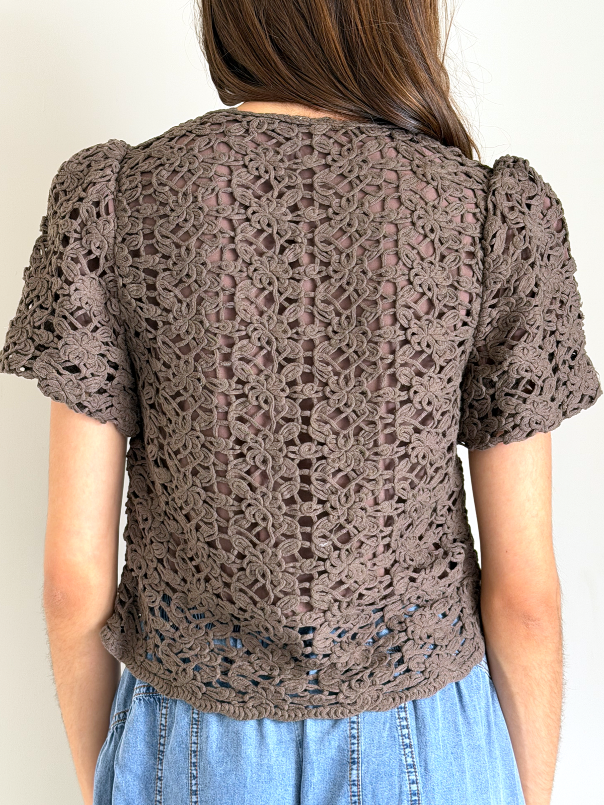 BLUSA LUNA MARFIL CAFÉ