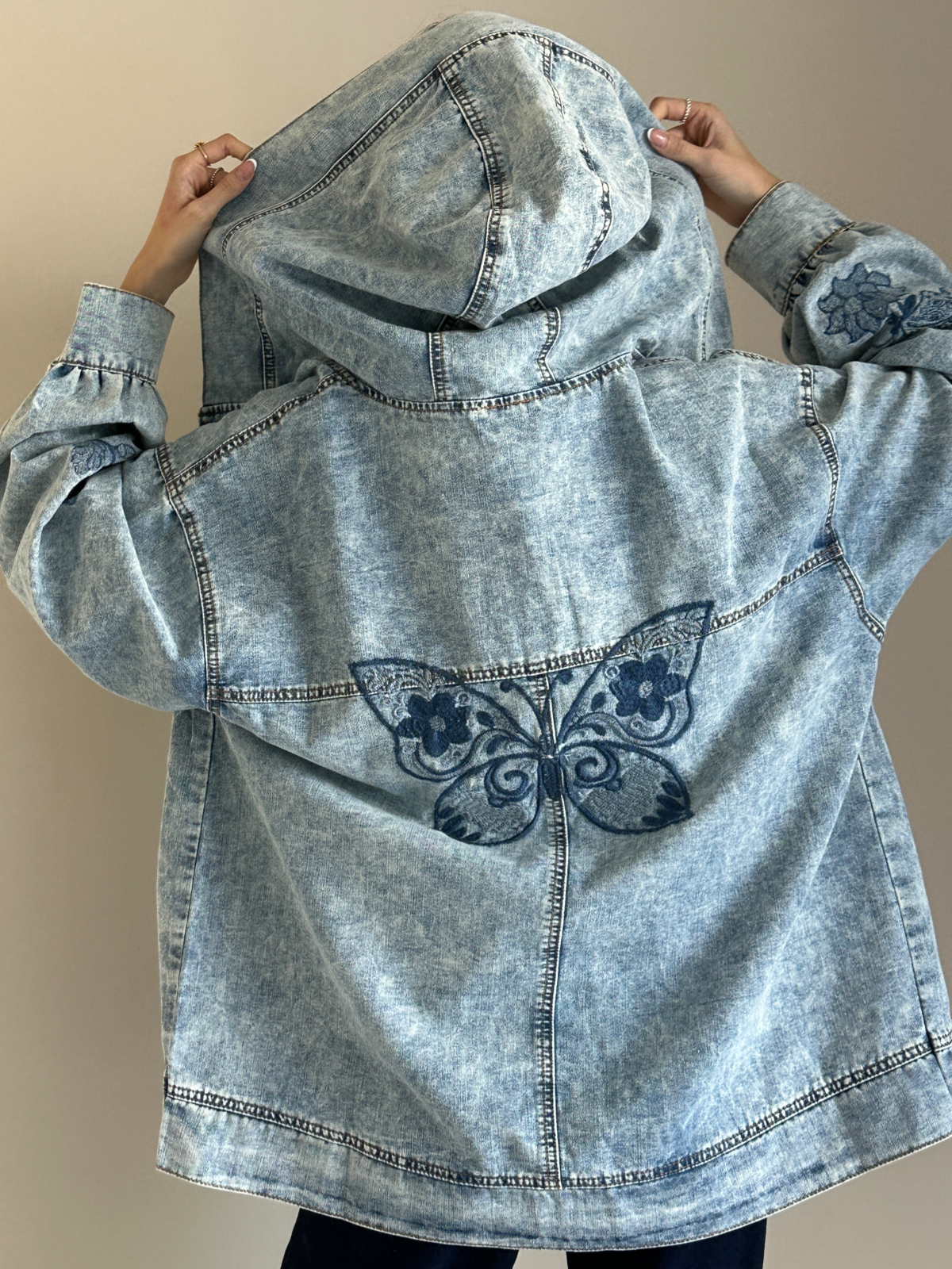 HOODIE DENIM LUNA NACIENTE