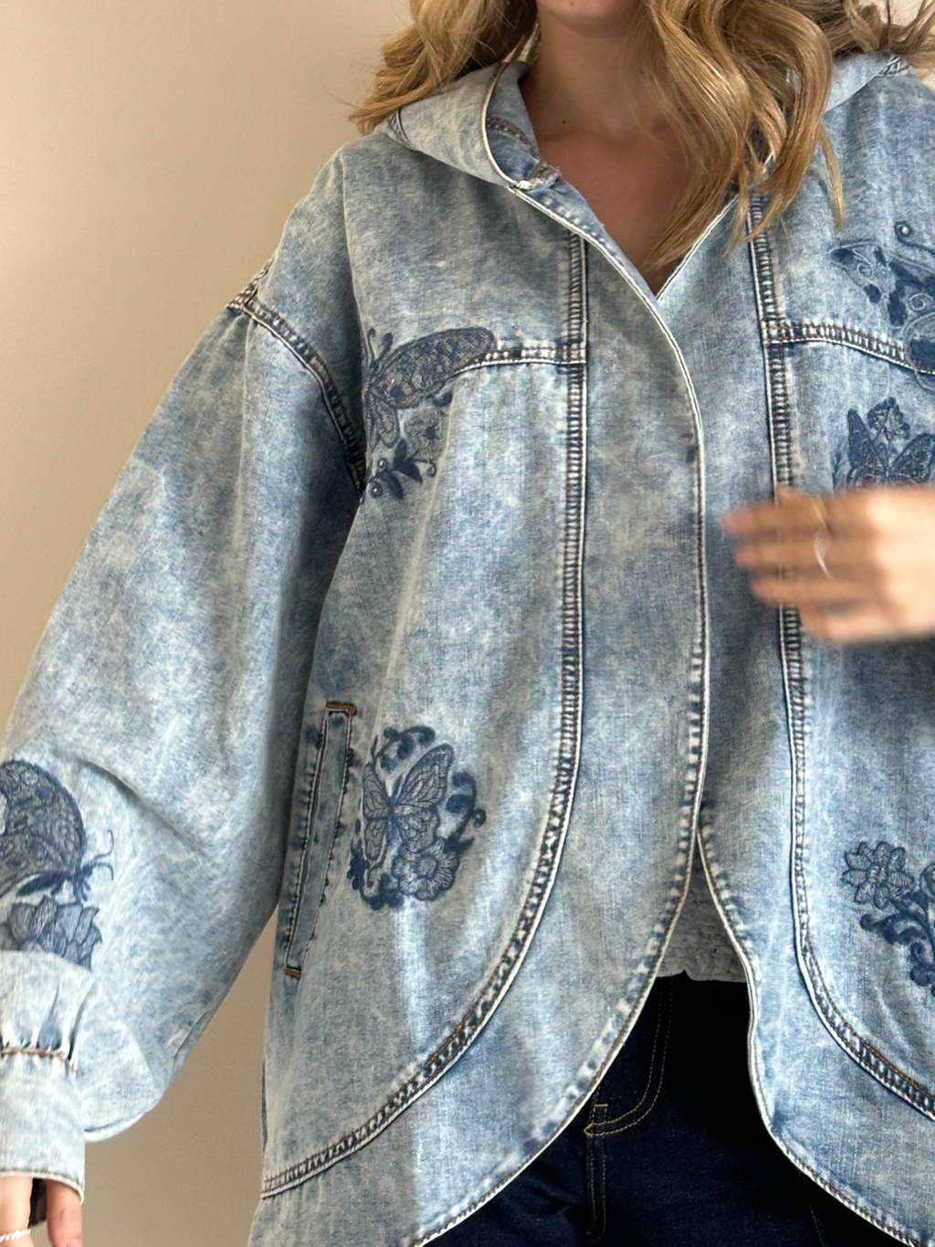 HOODIE DENIM LUNA NACIENTE