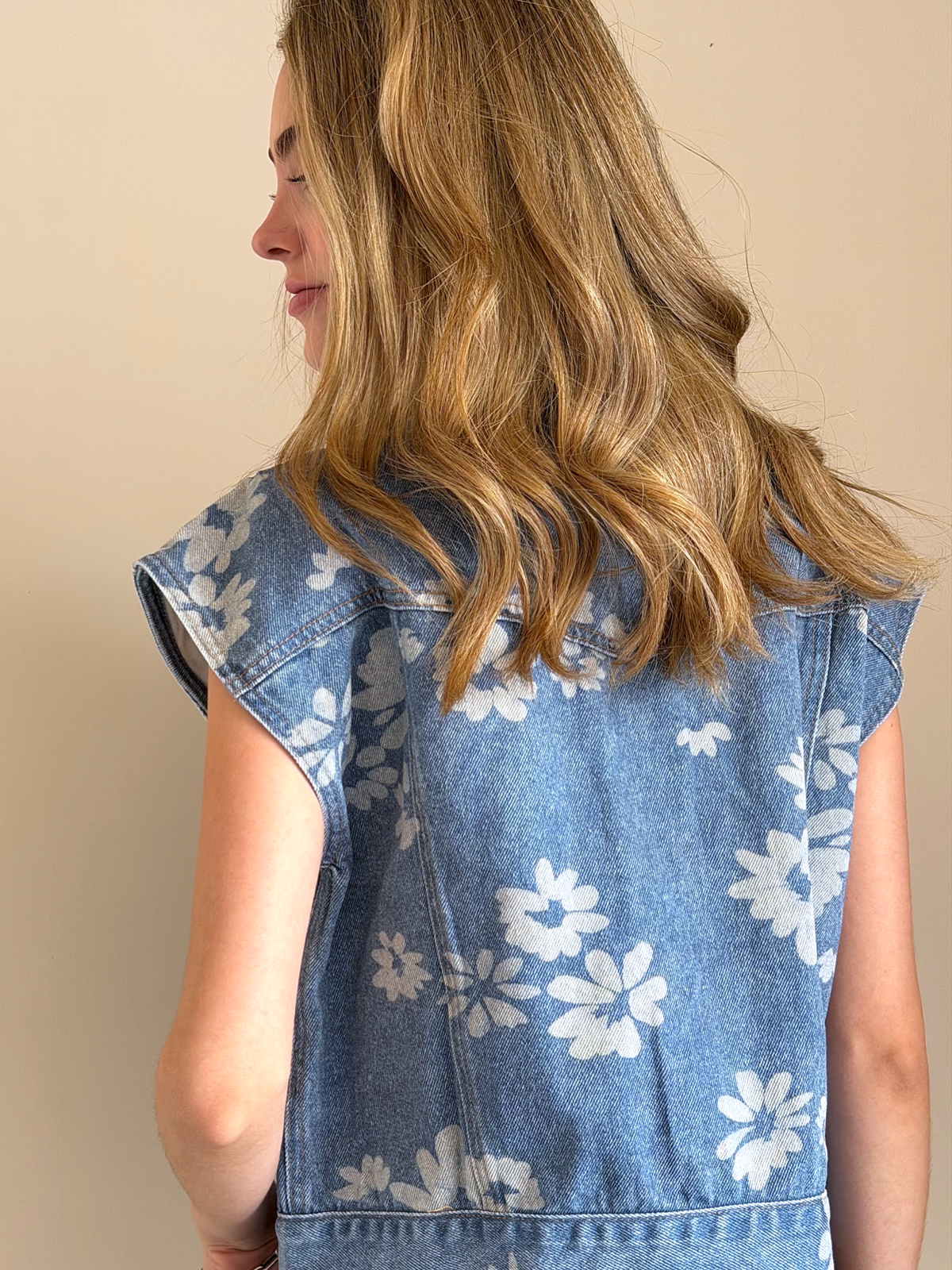 CHALECO FLORECER DENIM