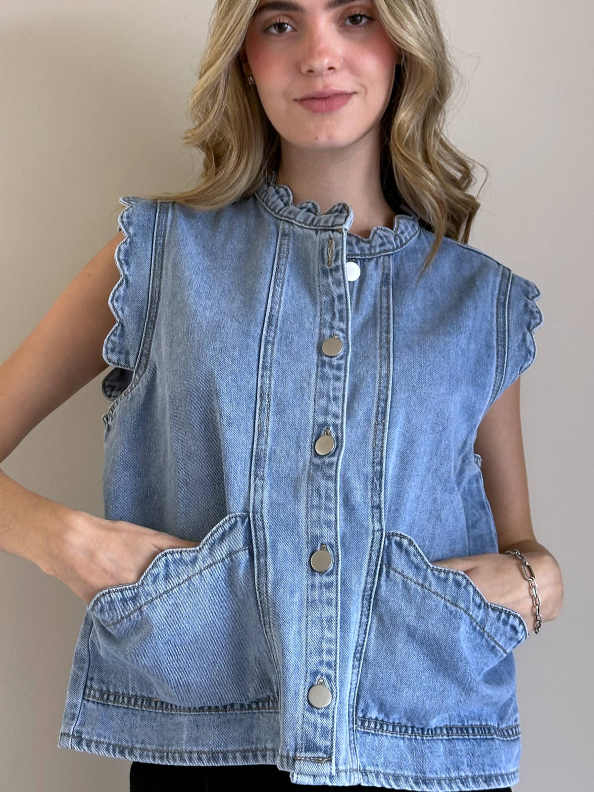 BLUSA FLOR DE DENIM