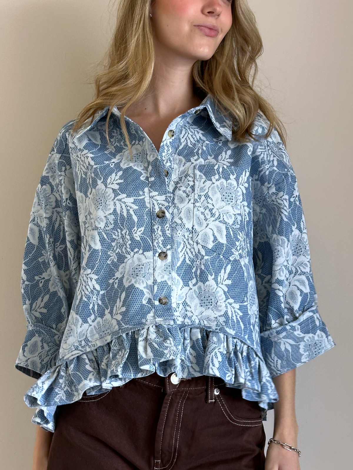 BLUSA FLORES DEL TIEMPO