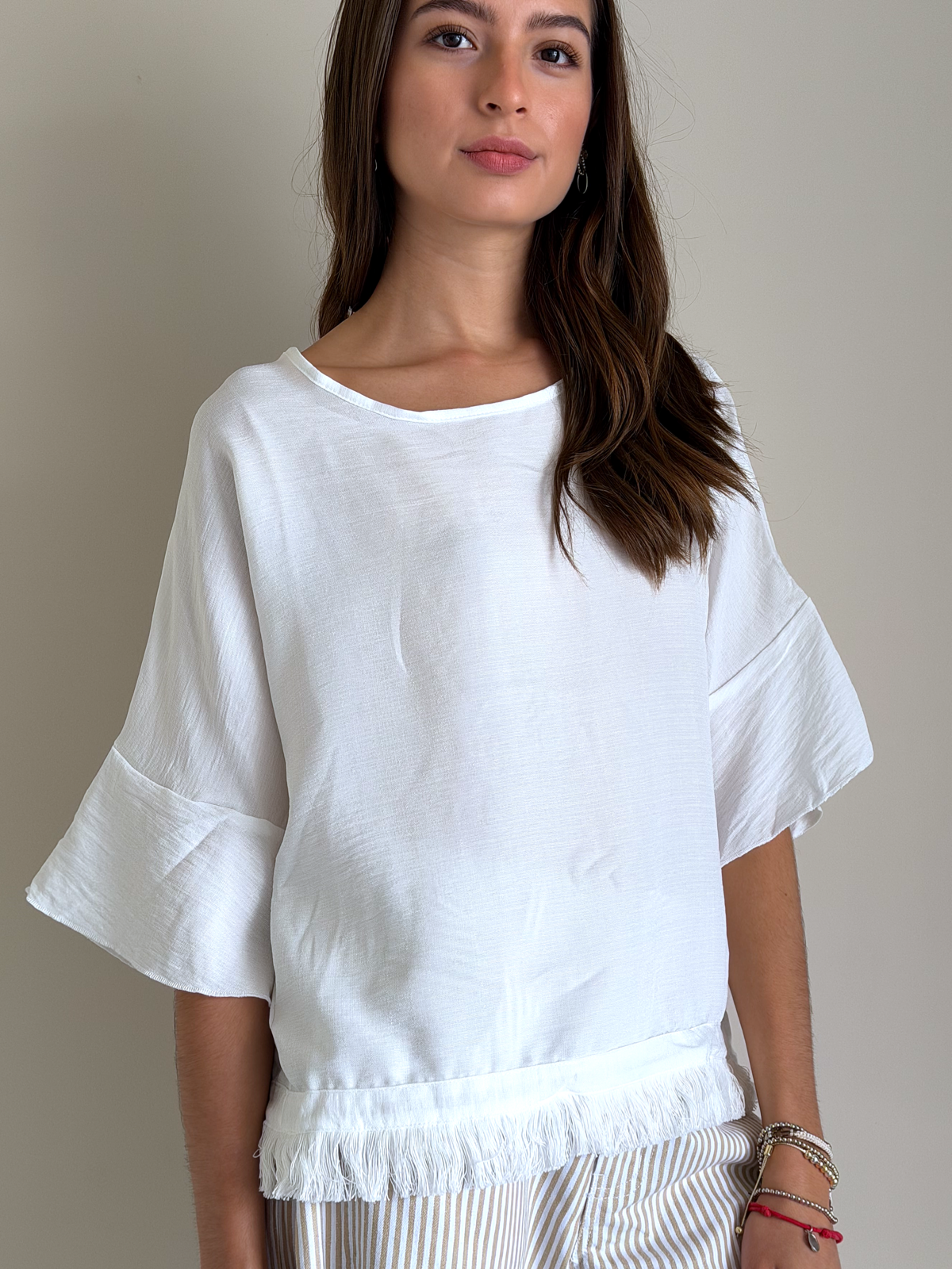BLUSA MARFIL BLANCO