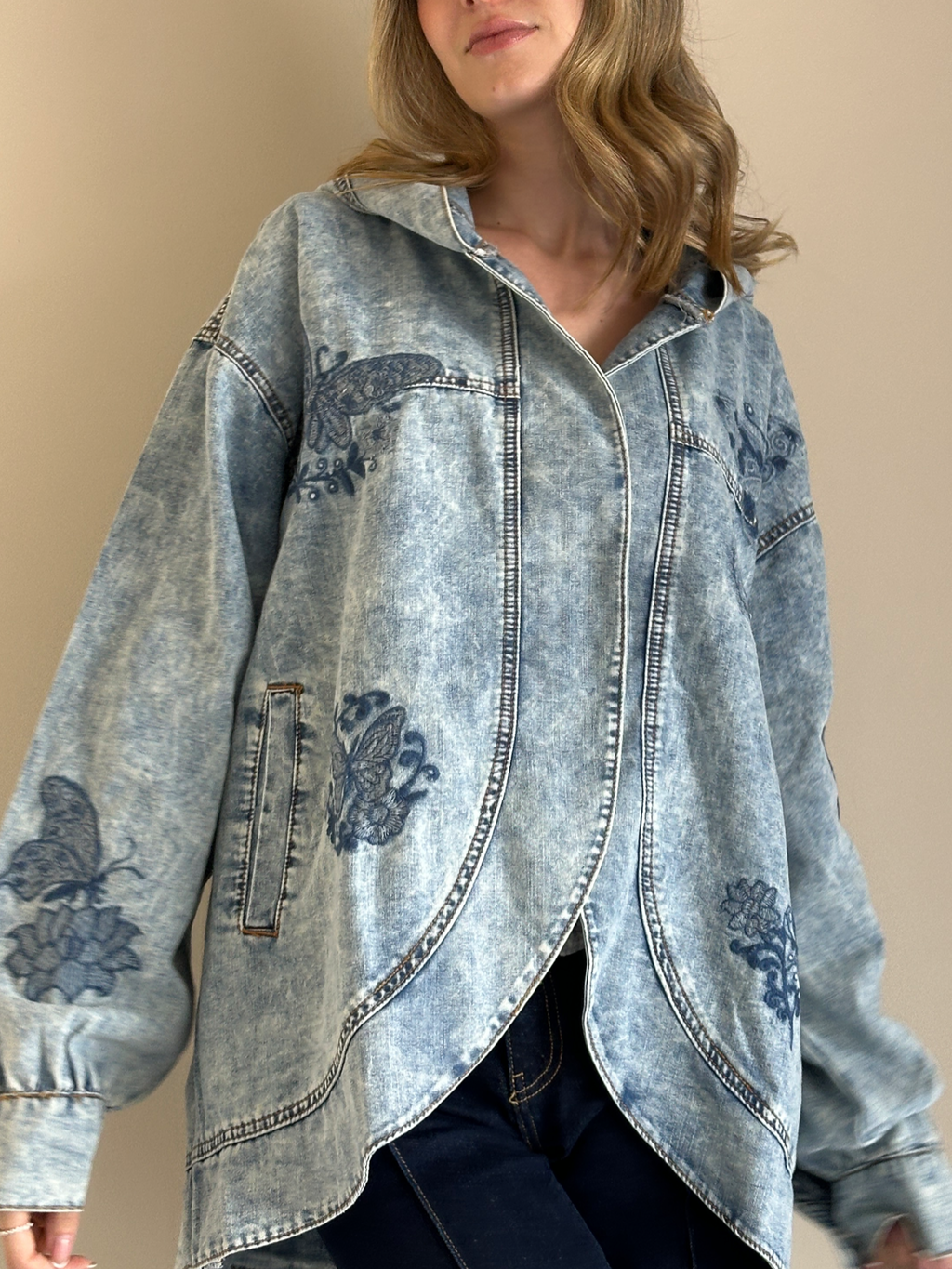 HOODIE DENIM LUNA NACIENTE