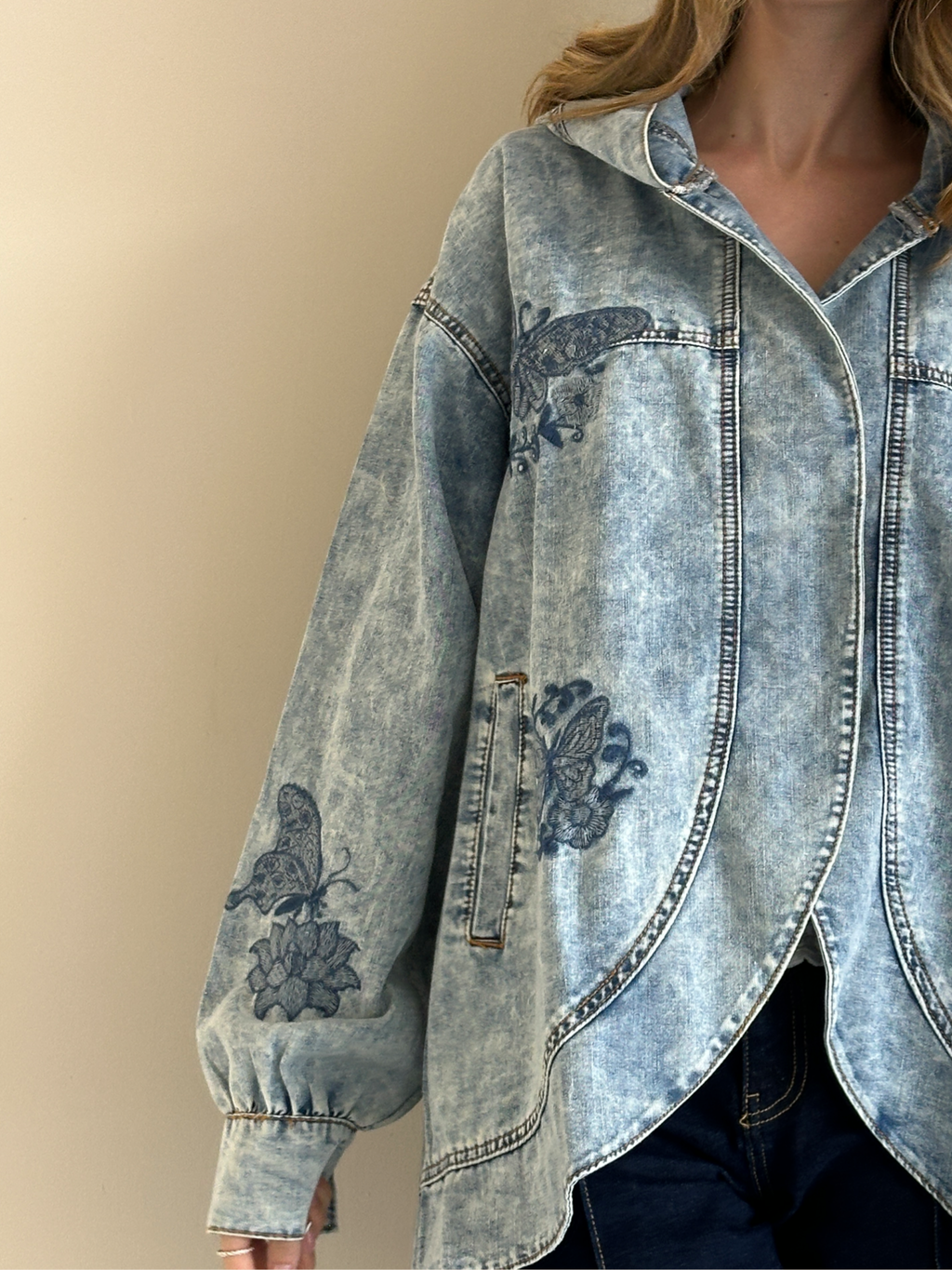 HOODIE DENIM LUNA NACIENTE