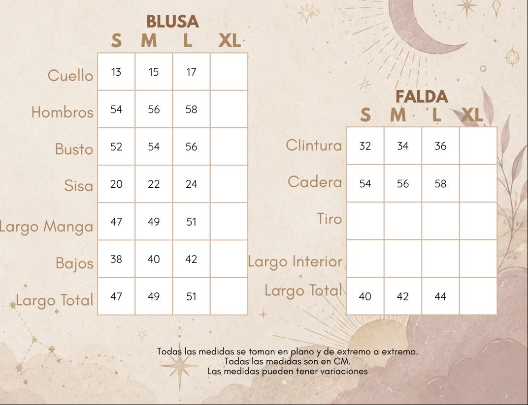 Medidas SET ESFERA INVERNAL